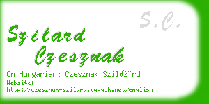 szilard czesznak business card